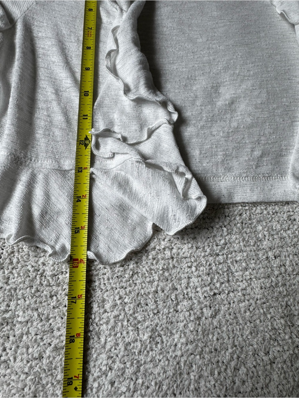 Perceptions White Ruffle-Trim Cropped Open-Front Cardigan - Picture 6 of 7